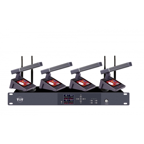 无线一拖四触屏方管会议话筒ZR-F3604C