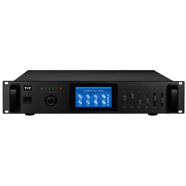 4.3寸触摸屏带8分区IP网络功率放大器(650W)ZR-GF650E